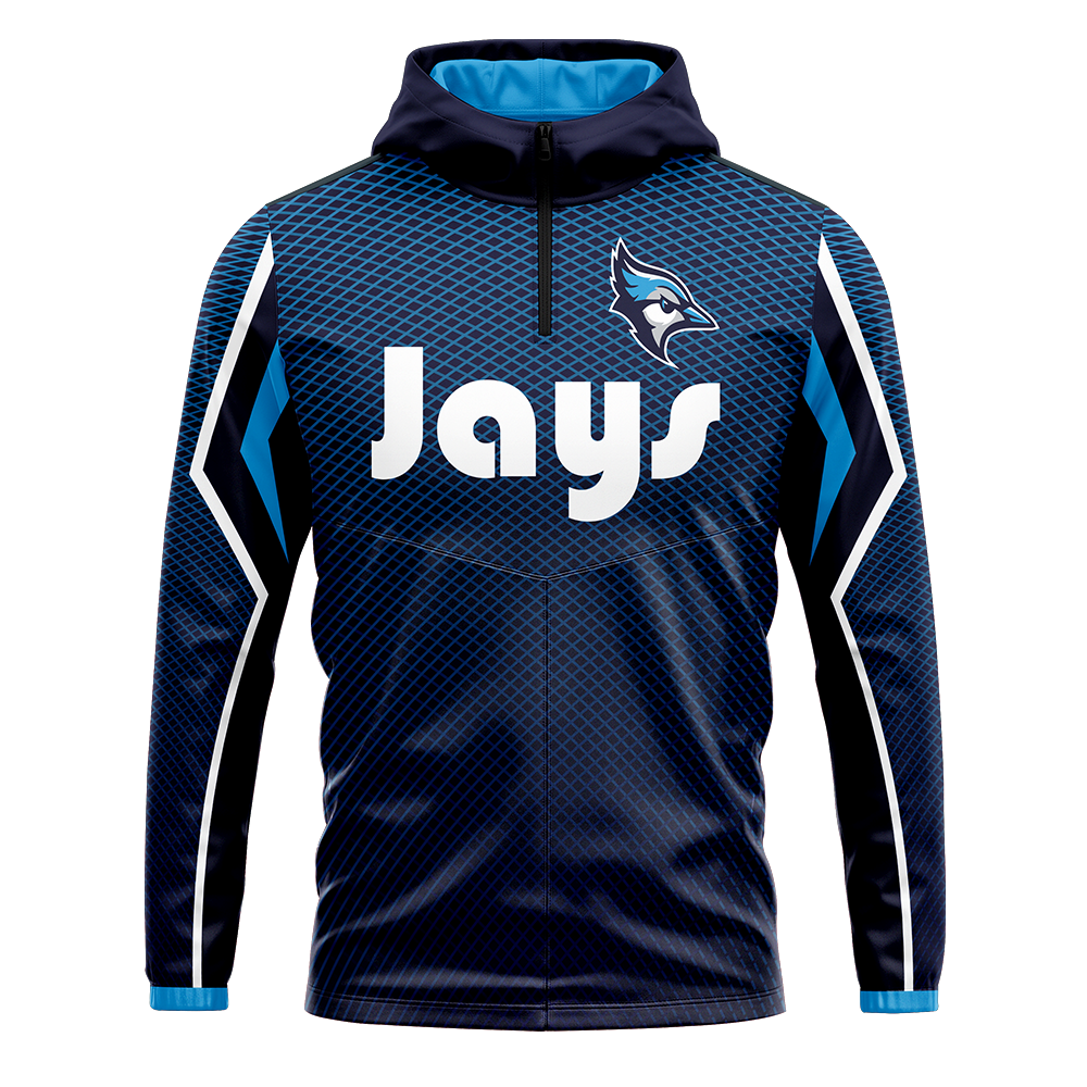 1/4 ZIPS - TRAVERSE L/S HOODED - FLEXWEAVE CAGE JACKET